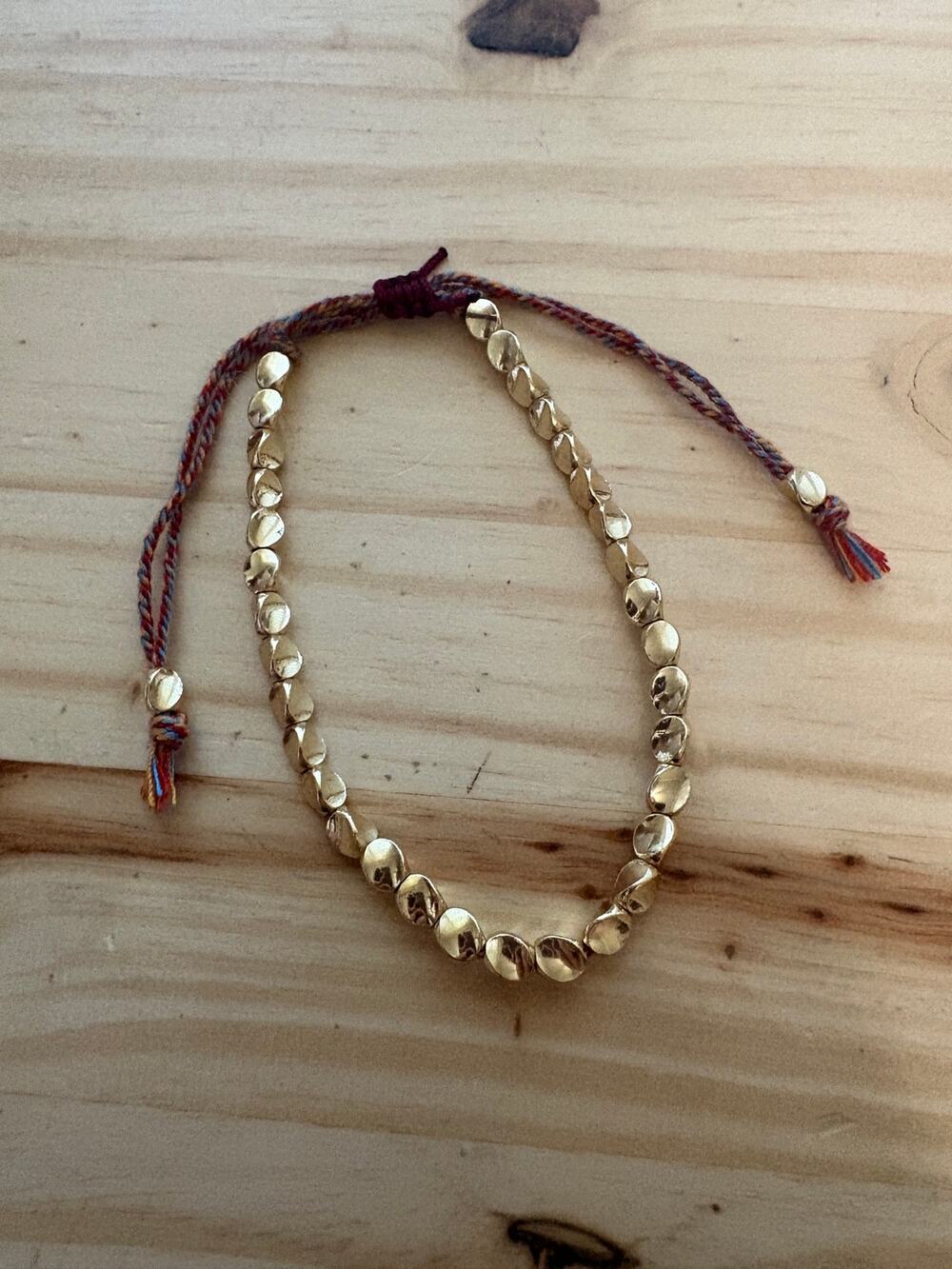 Bracelet Braided Copper Beads Handmade Lucky Rope Bangle Adjustable Boho